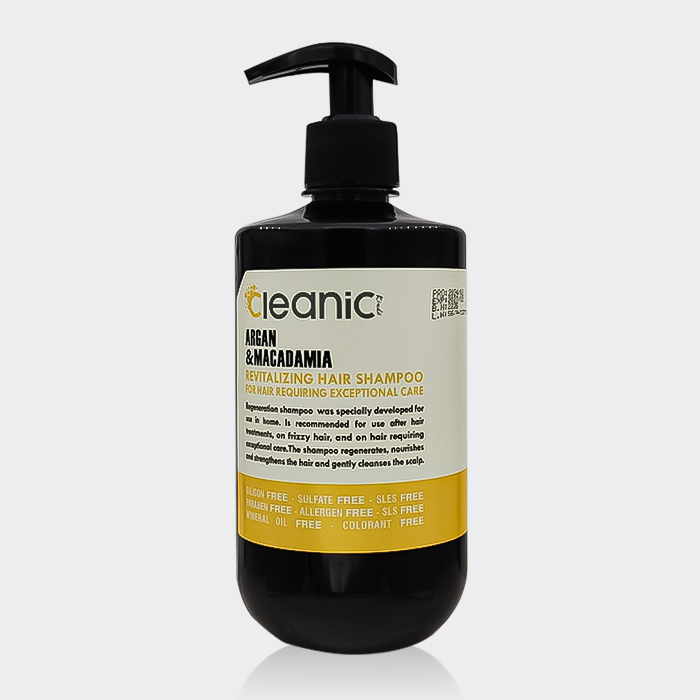 شامپو بدون سولفات آرگان و ماکادمیا کلینیک کیندی   Cleanic Kindii Argan & Macadamia Hair Shampoo 550ml