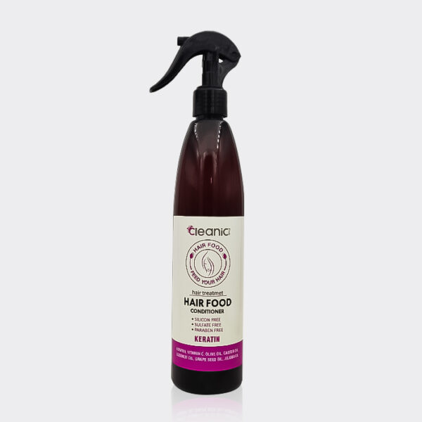 اسپری غذای مو کراتین کلینیک کیندی  Cleanic Keratin Hair Food 400ml