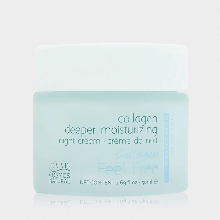 کرم شب کلاژن فیل فری Feel Free Collagen Deeper Moisturizing Night Cream 50ml