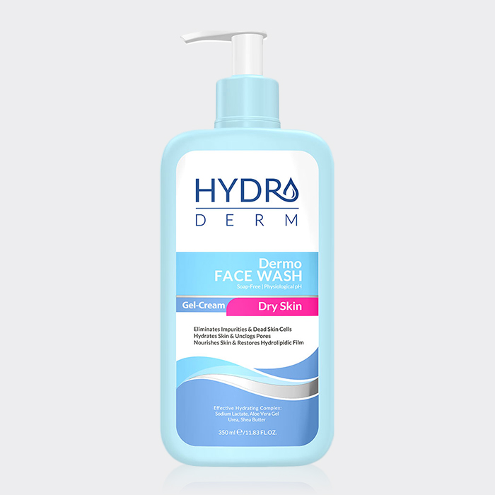 ژل کرم شستشو پوست خشک هیدرودرم Hydroderm dry skin Face Wash 350ml