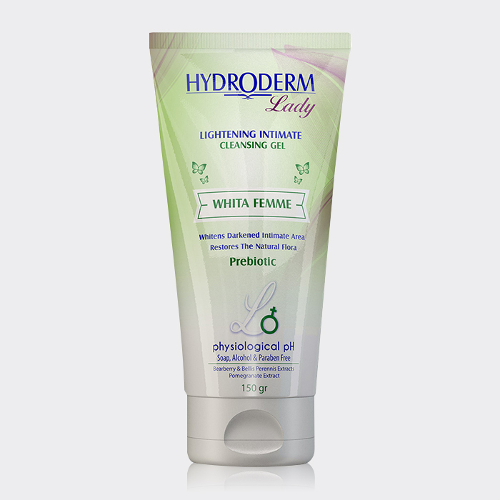 ژل بهداشتی روشن کننده بانوان هیدرودرم Hydroderm White Femme Cleansing Gel 150g