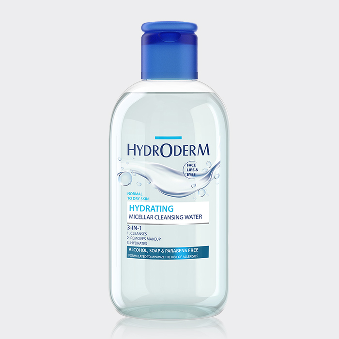 میسلارواتر پوست نرمال و خشک هیدرودرم Hydroderm Hydrating Micellar Water 250ml