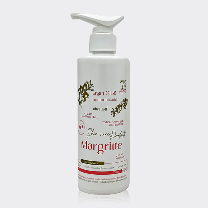 کرم مرطوب کننده آرگان و هیالورونیک اسید مارگریت Margritte Argan Oil & Hyaluronic Acid Cream 250ml