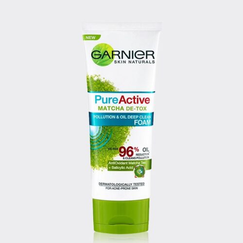 فوم شوینده ماچا گارنیه مدل  Garnier PureActive Matcha Deep Cleen Foam