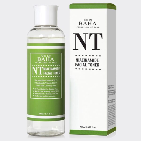 1-min-12-2.jpg تونر نیاسینامید کاز دی باها مدل Cos De BAHA Niacinamide Facial Toner