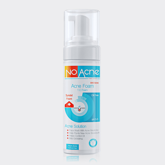 فوم شستشو تخصصی پوست های چرب و مستعد جوش نوآکنه No Acne Medicated Clearing Syndet Foam 150ml