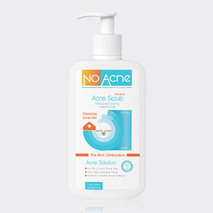 ژل اسکراب شوینده ضد جوش نوآکنه No Acne Cleansing Scrub Gel 235ml