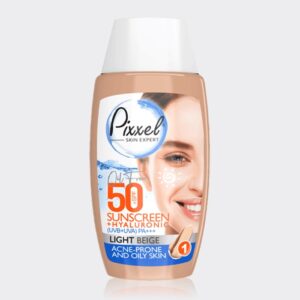 ضد آفتاب رنگی پوست چرب پیکسل Pixxel Fluid Sun Screen SPF50 Acne-Prone And Oily Skin 50ml