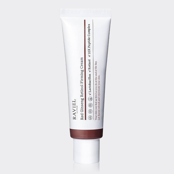 کرم ضد پیری رتینول جینسینگ راویل Raviel Red Ginseng Retinol Firming Cream 50ml