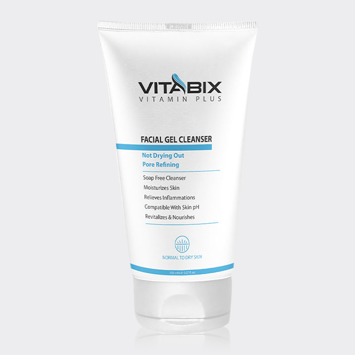 ژل شستشو ویتامینه پوست خشک ویتابیکس Vitabix Normal To Dry Skin Facial Gel Cleanser 150ml