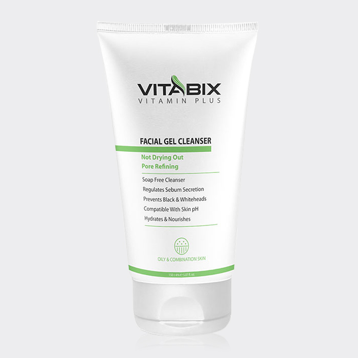 ژل شستشو ویتامینه پوست چرب ویتابیکس Vitabix Oily & Combitation Skin Facial Gel Cleanser 150ml