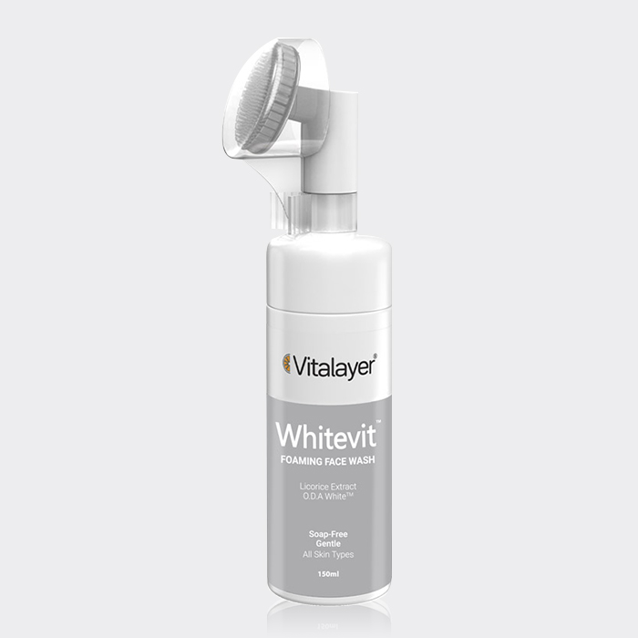 فوم شستشو براش دار وایت ویت ویتالیر Vitalayer Whitevit Foaming Face Wash 150ml