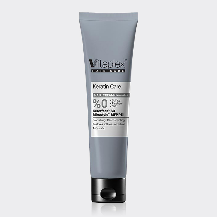 کرم مو بعد از حمام موهای کراتین شده ویتاپلکس Vitaplex Keratin Care Hair Cream 150ml