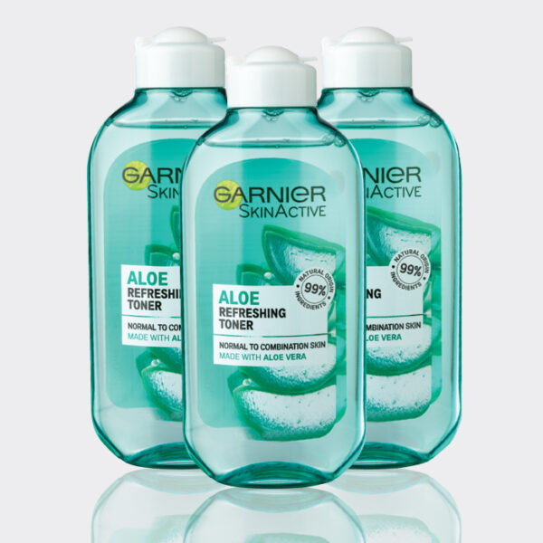 تونر آلوئه‌ورا مخصوص پوست نرمال و مختلط  گارنیه مدل Garnier Aloe refreshing toner