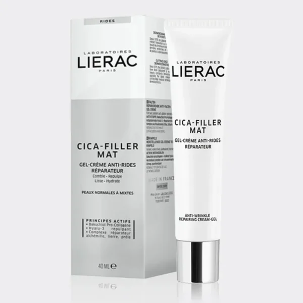 ژل کرم ضد چروک و ترمیم کننده سیکا فیلر لیراک Lierac Cica Filler Mat Cream Gel 40ml