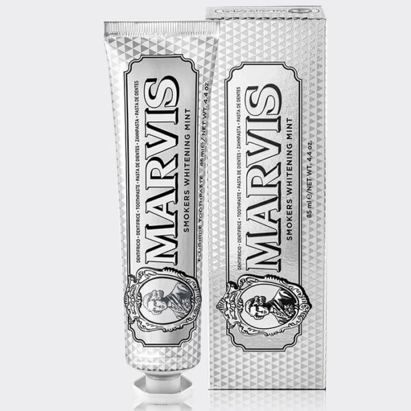 خمیر دندان سفید کننده مخصوص سیگاری ها مارویس مدل Marvis Smokers Whitening Mint Toothpaste 85ml