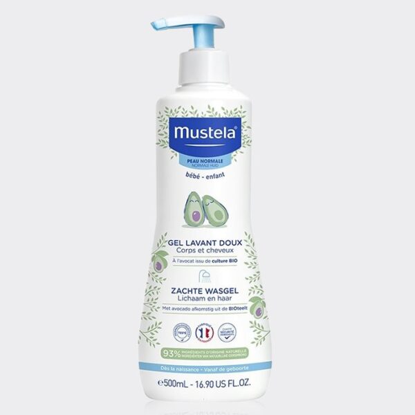 ژل شستشو سر و بدن کودک موستلا 500 میل مدل Mustela Gentle Cleansing Gel hair and Body