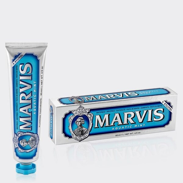 خمیر دندان آکواتیک مارویس مدل Marvis Aquatic Mint Toothpaste 85ml