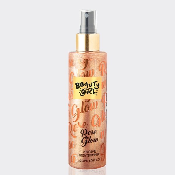 بادی اسپلش شیمر رز گلو بیوتی گرل مدل Beauty Girl Rose Glow Perfume Body Shimmer