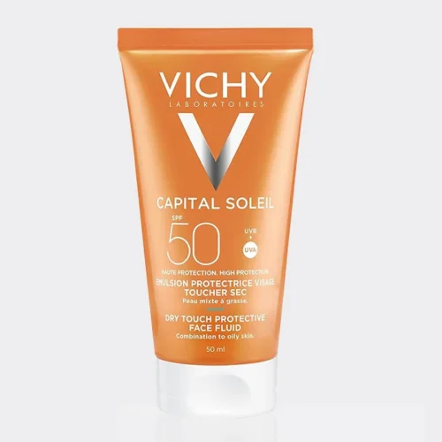 فلوئید ضد آفتاب کاپیتال سولیل ویشی VICHY Capital Soleil SPF50 Dry Touch Protective Face Fluid 50ml