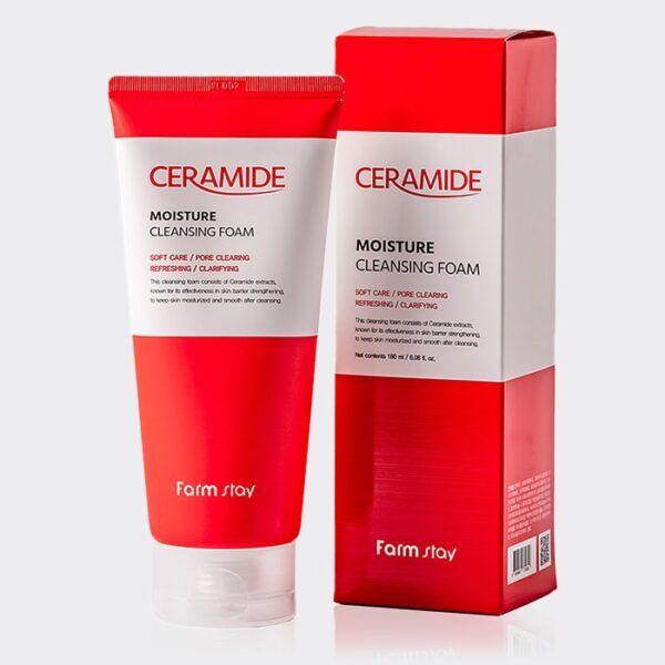فوم شوینده سرامید فارم استی Farm Stay Ceramide Moisture cleansing Foam 180ml