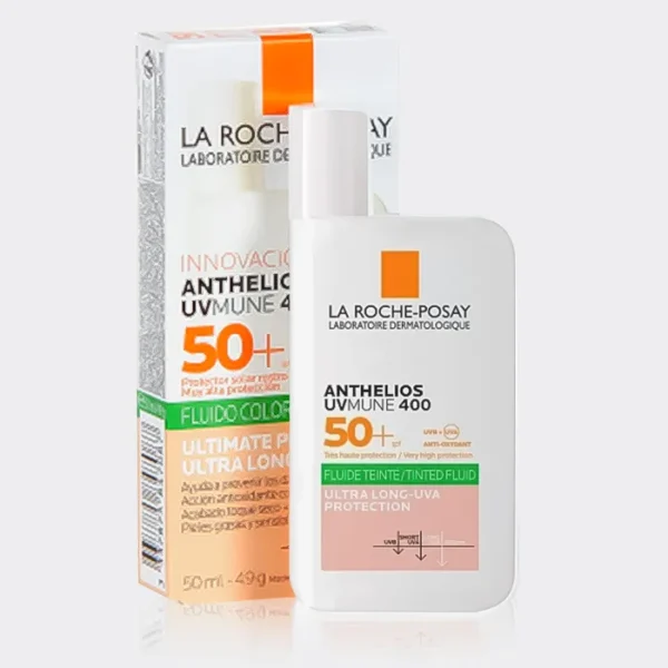 فلوئید ضد آفتاب رنگی کنترل چربی لاروش پوزای  La Roche-Posay Anthelios SPF 50 Oil Control Tinted Fluid 50ml