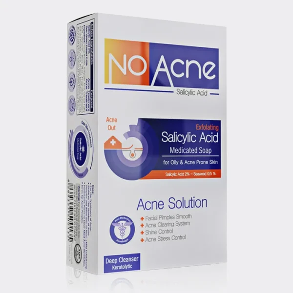 صابون لایه بردار و ضد جوش سالیسیلیک اسید نو آکنه No Acne Salicylic Acid Medicated Soap 100g