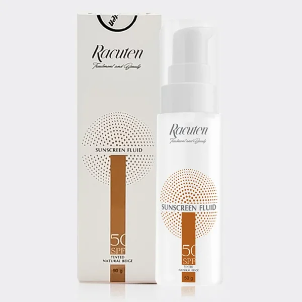 فلوئید ضد آفتاب رنگی پوست چرب راکوتن  Racuten Sundcreen Fluid SPF 50 Tinted 50g