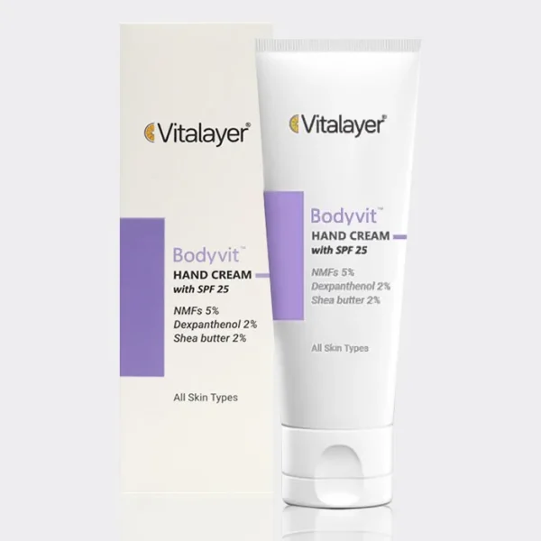 کرم دست مرطوب کننده و ضد لک بادی ویت ویتالیر Bodyvit Hand Cream 75ml