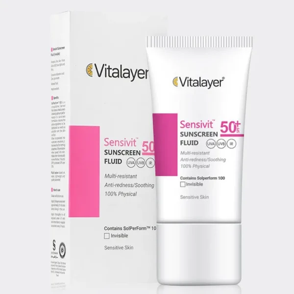 فلوئید ضد آفتاب پوست حساس سنسیویت ویتالیر Vitalayer Sensivit Sunscreen SPF50 Fluid 50ml
