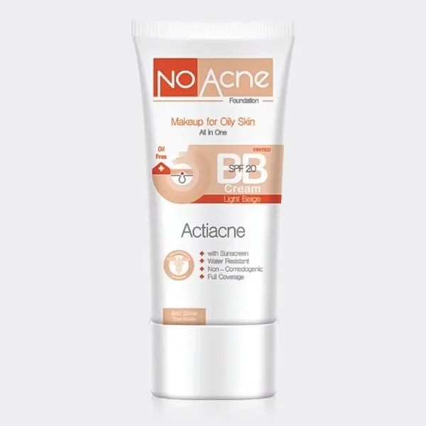 بی بی کرم ضد جوش و مات کننده نو آکنه No Acne BB Cream For Oily & Acne Prone Skin 40ml