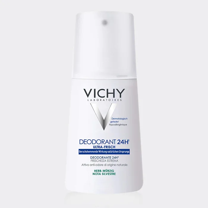 اسپری دئودورانت ضد تعریق سیلوستر نوت ویشی  Vichy Deodorant 24H Note Silvestre 100ml
