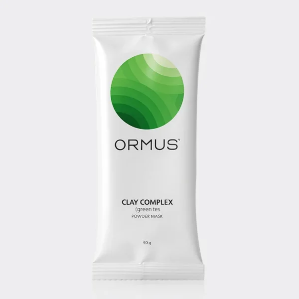 ماسک پودری کمپلکس خاک رس و چای سبز اورموس Ormus Clay Complex+Green Tea Powder Mask 5x30g