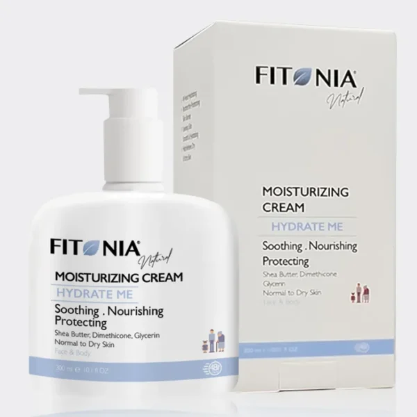 کرم مرطوب کننده پمپی صورت و بدن فیتونیا Fitonia Hydrate Me Moisturizing Cream 300ml