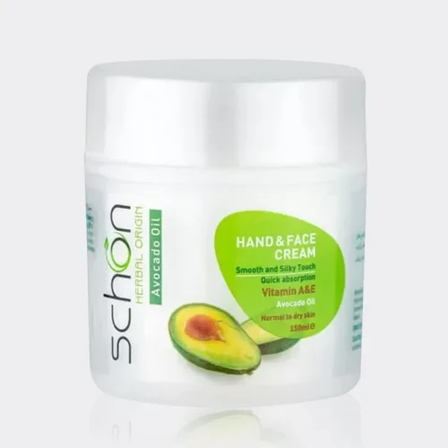 کرم مرطوب کننده دست و صورت آووکادو شون Schon Avocado Oil Hand & Face Cream 150ml