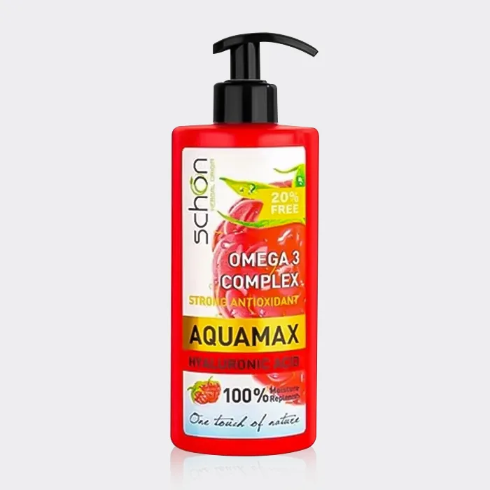 کرم آبرسان آکوا مکس امگا 3 شون Schon Aquamax Omega 3 Complex Herbal Cream 500ml