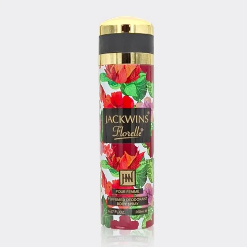 اسپری بدن زنانه فلورل جکوینز Jackwins Florelle Perfumed Deodorant Body Spray 200ml