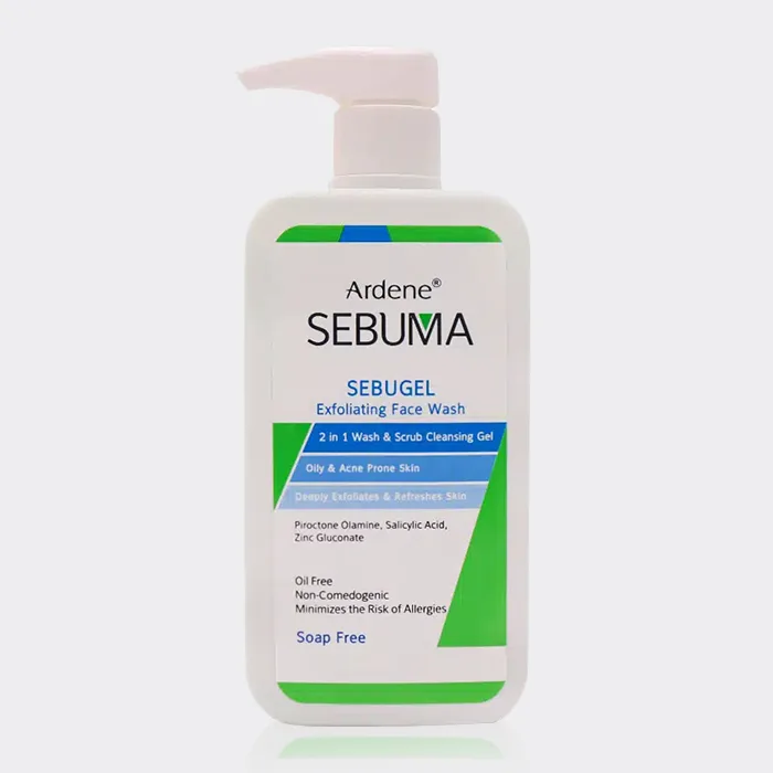 ژل شستشو و لایه بردار سبوژل آردن سبوما Ardene Sebuma Sebugel Exfoliating Face Wash 350gr