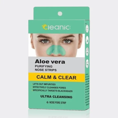 چسب ضد جوش بینی آلوئه ورا کلینیک کیندی Cleanic Kindi Aloe Vera Purifying Nose Strips 6Piece