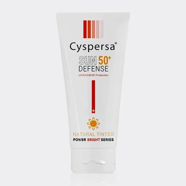 1-cyspersa-sun-defense-natural-tinted.webp کرم ضد آفتاب ضد لک رنگی سیسپرسا Cyspersa Sun 50+ Defense Natural Tinted Sunscreen 50ml