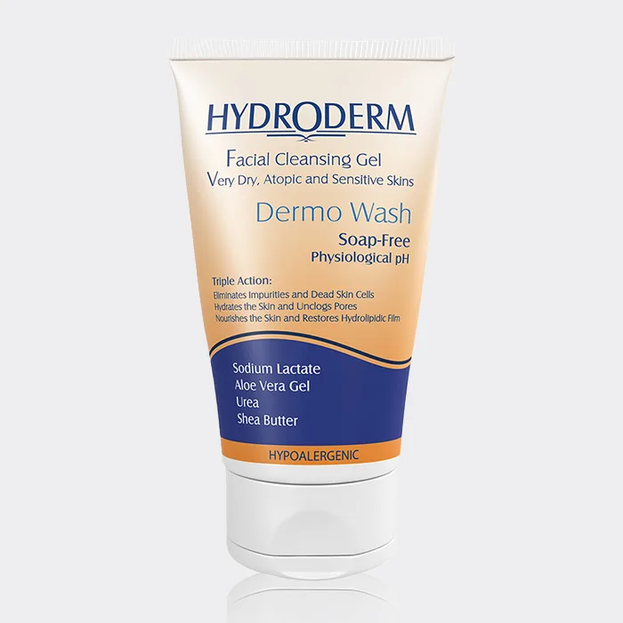 ژل شستشو پوست خشک درمو واش هیدرودم Hydroderm Dermo Wash Facial Cleansing Gel 150g