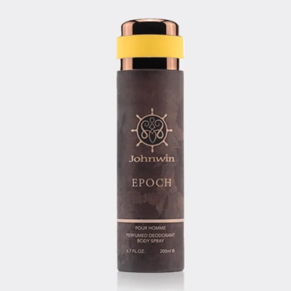 1-jackwins-epoch-body-spray.webp اسپری بدن مردانه ایپک جانوین Johnwin Epoch Perfumed Deodorant Body Spray 200ml