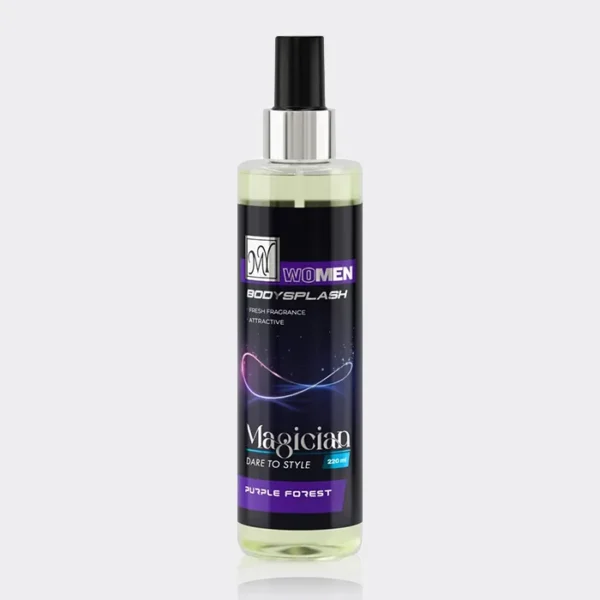 1-my-magician-purple-forest-body-splash.webp بادى اسپلش یونیسکس مجیشن پرپل فارست ماى MY Magician Purple Forest Body Splash 220ml