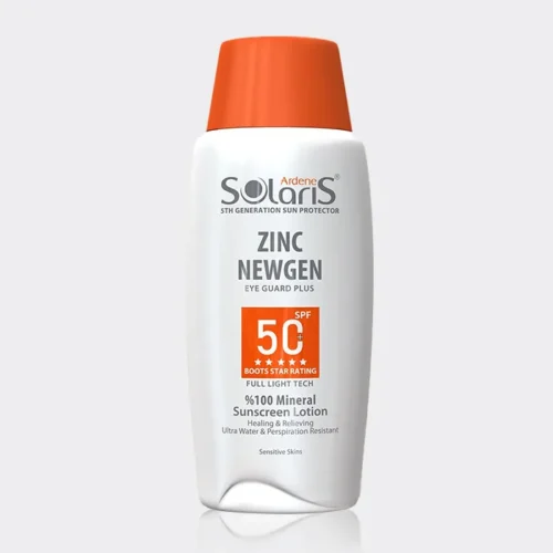 ضد آفتاب فیزیکال زینک نیوژن سولاریس Solaris Wet Skin Zinc Newgen SPF 50 Sunscreen Lotion 100ml