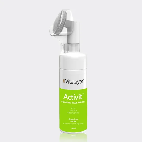 فوم شستشو براش دار پوست چرب اکتیویت ویتالیر Vitalayer Activit Foaming Face Wash 150ml