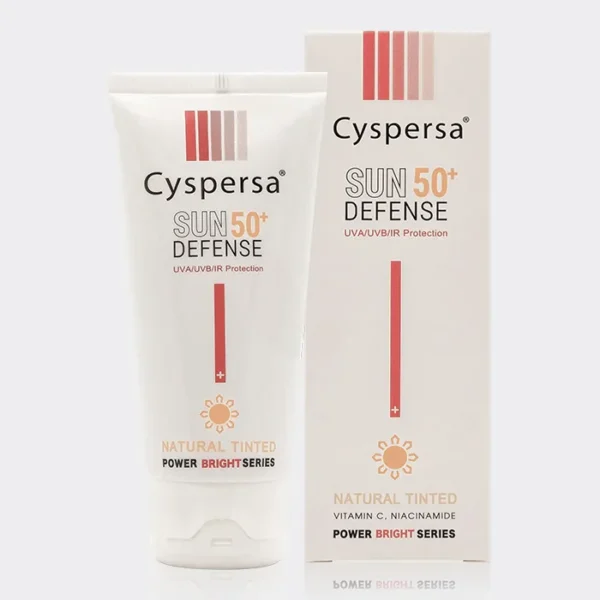 2-cyspersa-sun-defense-natural-tinted.webp کرم ضد آفتاب ضد لک رنگی سیسپرسا Cyspersa Sun 50+ Defense Natural Tinted Sunscreen 50ml