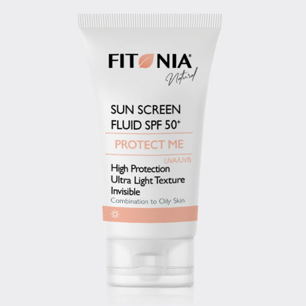 1-fitonia-sun-screen-fluid.jpg فلوئید ضد آفتاب پوست چرب فیتونیا Fitonia Protect Me Sunscreen SPF50 Fluid 40ml