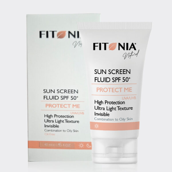 2-fitonia-sun-screen-fluid.jpg فلوئید ضد آفتاب پوست چرب فیتونیا Fitonia Protect Me Sunscreen SPF50 Fluid 40ml