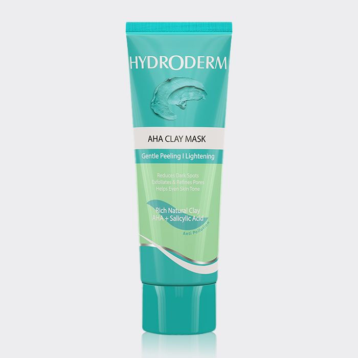 ماسک لایه بردار و روشن کننده خاک رس و AHA هیدرودرم Hydroderm AHA Clay Mask 100g