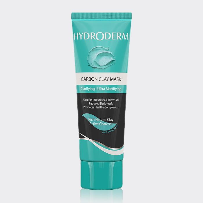ماسک صورت خاک رس و کربن فعال هیدرودرم Hydroderm Carbon Clay Mask 100g